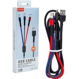 Resim Jkx-44 Usb To Mıcro Usb Type-c Lıghtnıng 3lü 2.4 Amper Sarj Kablosu 5042 Diğer 