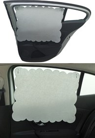 Resim Next Craft Oto Güneşlik Perdesi Yan Cam Araç Arka Koltuk Emzirme Örtüsü Beyaz Keçe Vantuzlu Tutucaklı 1 Adet 