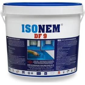 Resim İsonem Df 9 Akrilik Esaslı Islak Hacim Su Yalıtımı 18 Kg Mavi 