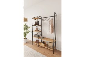 Resim Mobitopya Nilamu Elbise Dolabı / Metal Aksamlı / Atlantik Çam / Açık Dolap / Organizer / Askılık 