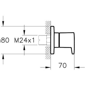 Resim Artema Root Square A42729 Sıva Üstü Grubu Ankastre Stop Valf Krom 