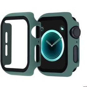 Resim Apple Watch 42 Mm Uyumlu Kasa Ve Ekran Koruyucu Sert Silikon Renkli 360 Tam Koruma Gard 01 Koyu Yeşil 