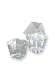Resim Home 50 Adet Kübik Prizma Magnolya Tatlı Kasesi Kapaksız 200cc 