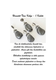Resim Erilsa Sertifikalı Zirkon Taşlı Ham Hematit Taşı Kolye 1.kalite Çok Renkli 
