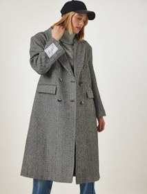 Resim Hot Fashion Kadın Kırçıllı Gri Gri - Siyah 