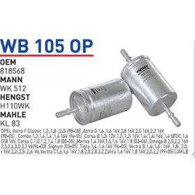 Resim Wunder Wb 105op Opel Astra Corsa Vectra Tırnaklı Benzin Filtresi 