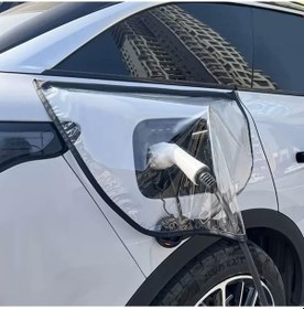 Resim Elektrikli Araç Şarj Portu Manyetik Koruyucu Kılıf Yağmur, Kar Ve Toz Koruması Klasik Düz Yağmur Kılıfı Siyah 