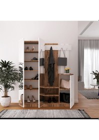 Resim Robinhome Robin Home Benjamin Vestiyer Portmanto Ayakkabılık Çam-Beyaz 