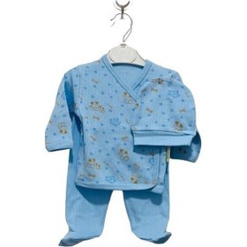 Resim Uğurböceğiçocuk Desenli Kuruvaze Alt Üst Bebek Takım 001 