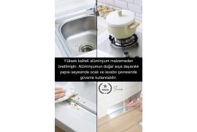 Resim 20 mt Parlak Metalik Gri Tezgah Lavabo Kenar Bandı Sızdırmaz Isıya Dayanıklı Bant Su Izolasyon 3 Ad. 