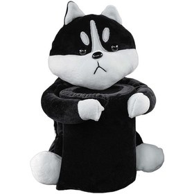 Resim Magideal Suntek Sevimli Peluş Araba Doku Kutusu Çöp İç Yaratıcı Siyah 