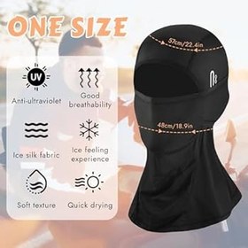 Resim Svalor Kar maskesi, motosiklet, yaz, UV korumalı fırtına maskesi, siyah, nefes alır, motosiklet, kar maskesi, yaz, soğutma için gözlük delikli kar maskesi, bisiklet, scooter, tırmanma için – standart beden, 