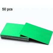 Resim Mingjin Shop 1 Yeşil Stil 86 mm x 54 mm x 0,2 mm Metal Kartvizitler Alüminyum Alaşımlı Boşluklar Kartı Müşteri Için Lazer Gravür Dıy Hediye Cardolors Isteğe Bağlı (Yurt Dışından) 