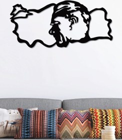 Resim Gowpenart Atatürk Büstlü Türkiye Haritası Siyah Metal Duvar Tablo 