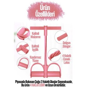 Resim Body Trimmer Mekik Kürek Çekme Bel İnceltme Aleti Evde Spor Lastikli Egzersiz Lastiği Pembe 