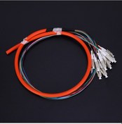 Resim Tenfowee 12 Çekirdekli Multimode Fiber Optik Pigtail, Lc/upc Arayüzü, 62.5/125, Pvc Koruyucu Kılıf, Ağ Ve İletişim Sistemleri İçin 