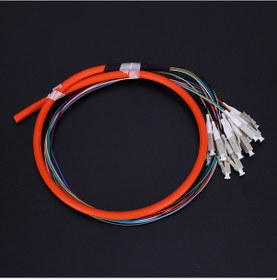 Resim Tenfowee 12 Çekirdekli Multimode Fiber Optik Pigtail, Lc/upc Arayüzü, 62.5/125, Pvc Koruyucu Kılıf, Ağ Ve İletişim Sistemleri İçin 