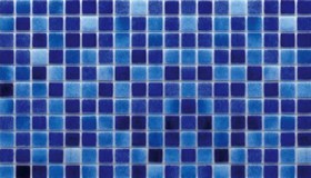 Resim Cam Mozaik Havuz Kaplaması - MixDarkBlue 