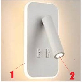 Resim Cata TUVALU ÇİFT KADEMELİ YATAK BAŞI LED APLİK 13W CT-5243 