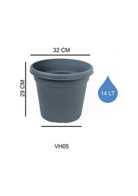 Resim Serinova Vaha Geniş Tabanlı Saksı 14 Lt No 5 