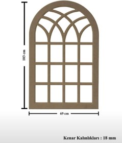 Resim Ahşap Mdf Boyanabilir Dekoratif Duvar Aynası 1 