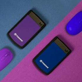 Resim Transcend Storejet 25H3 2 Tb Harici Sabit Sürücü - 2,5 Inç, USB 3.1 Gen 1, Askeri Sınıf Darbeye Dayanıklı, Anti-Şok, Mor - TS2TSJ25H3P 