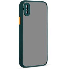 Resim Gpack Apple iPhone X Kılıf Hux Kamera Korumalı Silikon Koyu Yeşil 