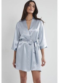 Resim Pierre Cardin Saten Kısa Tek Sabahlık 1010 Mist Mist 