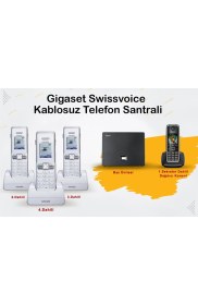 Resim Gigaset C530 4 Dahili Swissvoice Telsiz Kablosuz Telefon Santrali 