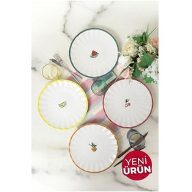 Resim Keramika Fruit Feast Sirius Servis Tabağı 27 Cm 4 Adet 23108-09-10-11 Çok Renkli 