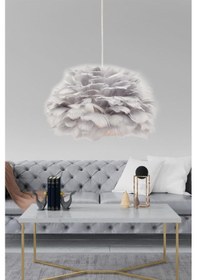 Resim Belinay Tekli Tüylü Siyah Sarkıt Avize Modern Sarkıt Mutfak Salon Sarkıt Avize Gri 