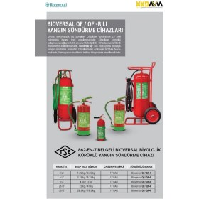 Resim Kkdavm Ayg 9 kg Bioversal Elektrikli Araçlar ve Lityum-Iyon Batarya (Pil, Akü) Yangın Soğutucu Cihazı 