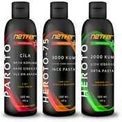Resim Netfer 3'lü İnce Orta Pasta Cila Set - 3x100 Ml 