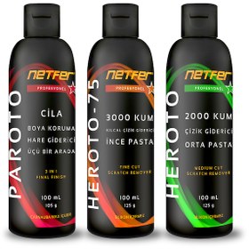 Resim Netfer 3'lü İnce Orta Pasta Cila Set - 3x100 Ml 