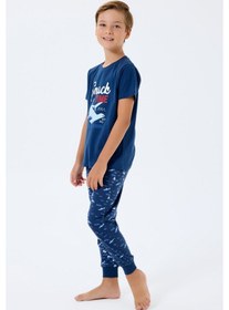 Resim Rolypoly Erkek Çocuk Lacivert Pijama Takım Rp3743-c-v1 