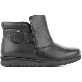 Resim Muya Wakati 6 Nokta Anatomik Taban Topuk Dikeni Hakiki Deri Kadın Bot Siyah 