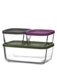 Resim L A V Cube 3 Lü Saklama Kabı Şeffaf 