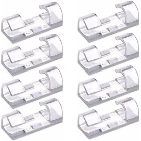 Resim Misda Store Concept Kablo Sabitleyici Klipsler 20 Adet Kablo Düzenleyici Duvar Fayans Cam Yapışan Kablo Tutucu Yapışkanlı Kablo Düzenleyici Sabitleyici Klipsler 20 Adet 