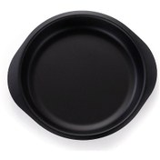 Resim Dianziye Kamp Ve Piknik İçin Taşınabilir Yapışmaz Kaplamalı Paslanmaz Çelik Servis Tabağı Siyah 