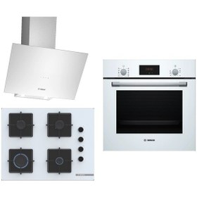 Resim Bosch HBF512BW1T - POP7C2P30O - DWK64PJ20T Ankastre Set 