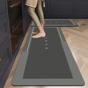 Resim 1 Adet Kaymaz Hızlı Kuruyan Mutfak Banyo Paspası - %100 Polyester Makinede Yıkanabilir Uzun Dikdörtgen Zemin Matı, Banyo ve Çamaşır Odası İçin - Ev Sahipleri & Kiracılar İçin İdeal, Harika Yeni Eve Taşınma Hediyesi 