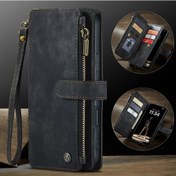 Resim Gaojunshop01 Galaxy Uyumlu S24 Plus Cüzdan Kapak Kılıf Rfıd Blok Kartlık Fermuarlı 