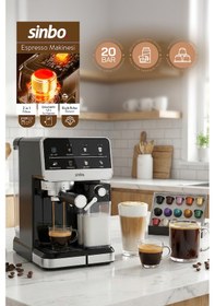 Resim Sinbo SCM-2996 PRO Cappuccino Latte Espresso Makinesi 