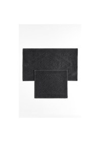 Resim Soley Violeta 2'li Banyo Paspas Seti Kaymaz Taban %100 Pamuk 60x100 - 50x60 Cm Antrasit 