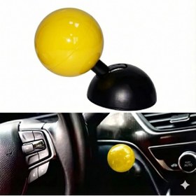 Resim Universal Bilardo Topu Tasarımlı Metal Start Stop Düğmesi Sarı 