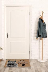 Resim Monnhein Kedi Sevmeyen Giremez Kapı Önü Paspası Dekoratif Kapı Paspası Dış Mekan Paspas Ev Içi Paspası 45x70cm 