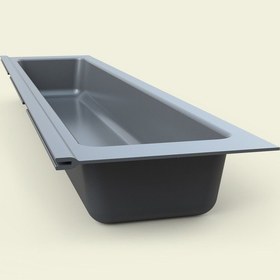 Resim Mutfak Çekmece Içi Kaşıklık, Antrasit Tek Bölmeli Modül 11cm X 48cm Antrasit 