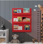 Resim Çocuk Odası Raf / Kitaplık Çr-02 Kırmızı Kırmızı 