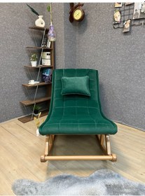 Resim Asedia Asedia Miskin Naturel Yeşil Sallanan Sandalye Dinlenme Koltuğu 