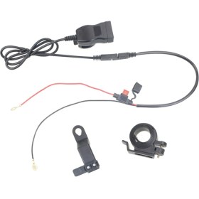 Resim Spibicyy Usb-A+Type-C 12V-24V Voltmetreli Moto Şarj Cihazı, Telefonlar, Tabletler ve Gps Için Hızlı Şarj, Gidona/aynaya Monte (Yurt Dışından) 